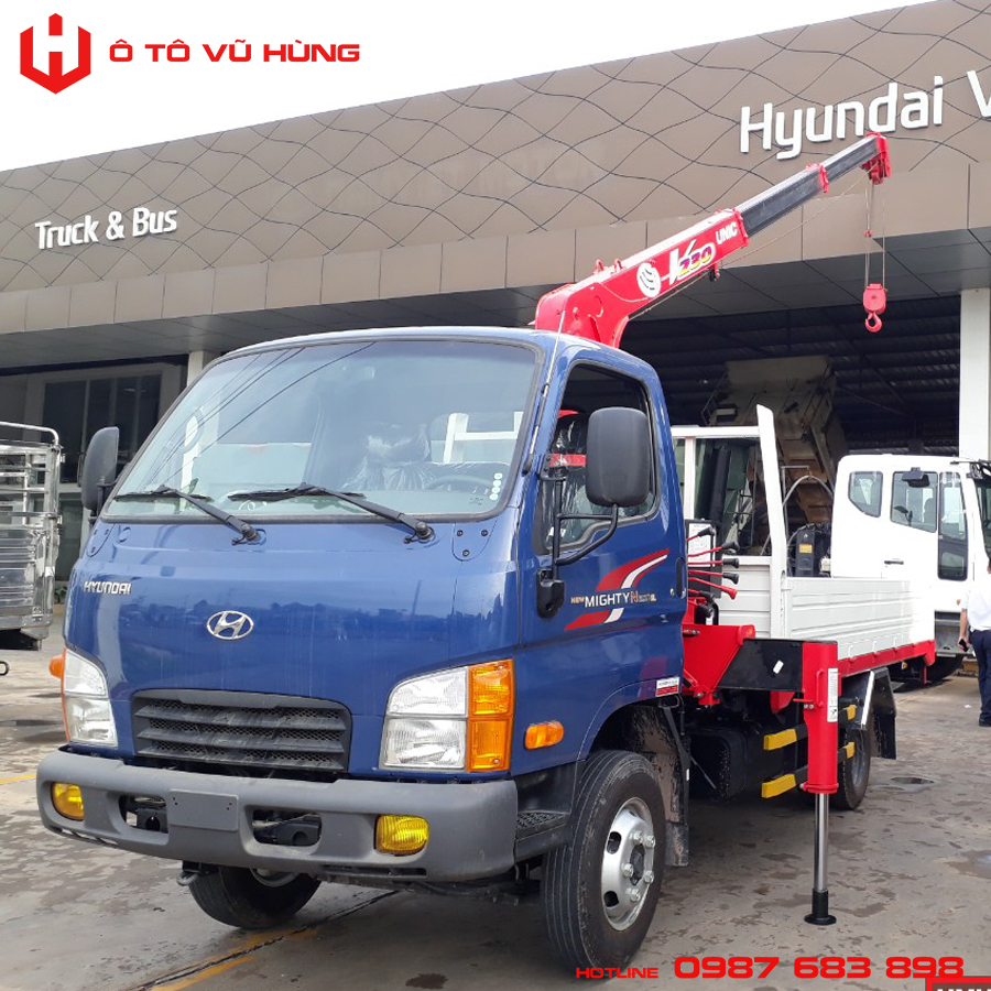 Xe Tải Hyundai New Mighty N250SL gắn cẩu Unic URV233